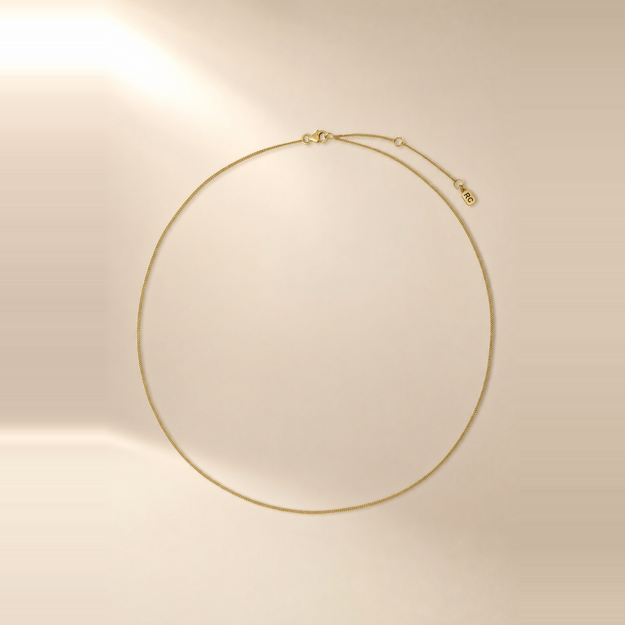 Diamond Cut Curb Chain Necklace — view 6