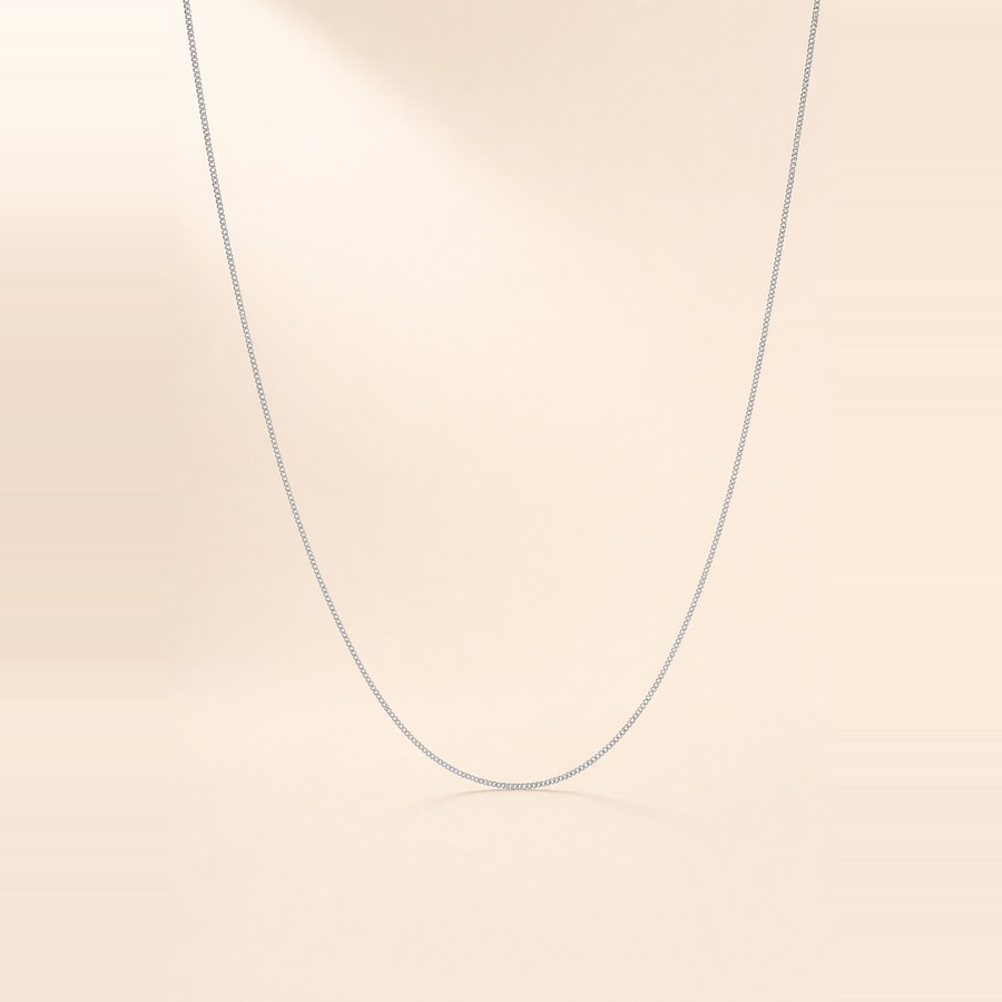 Diamond Cut Curb Chain Necklace — view 8