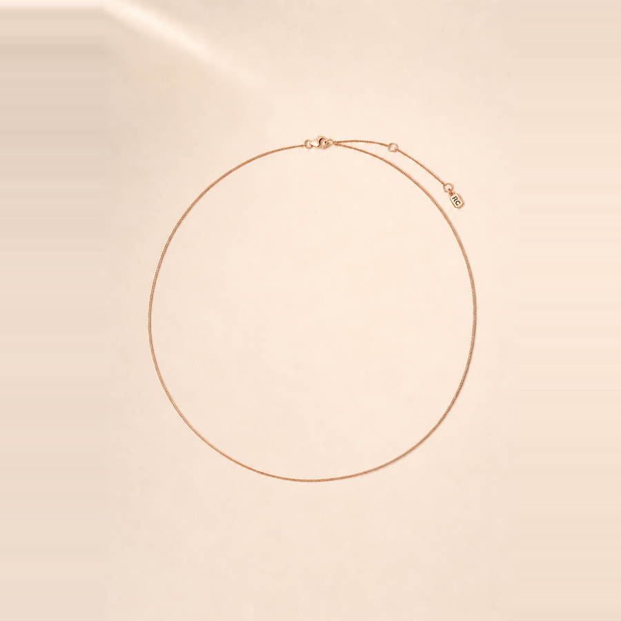 Diamond Cut Curb Chain Necklace — view 10