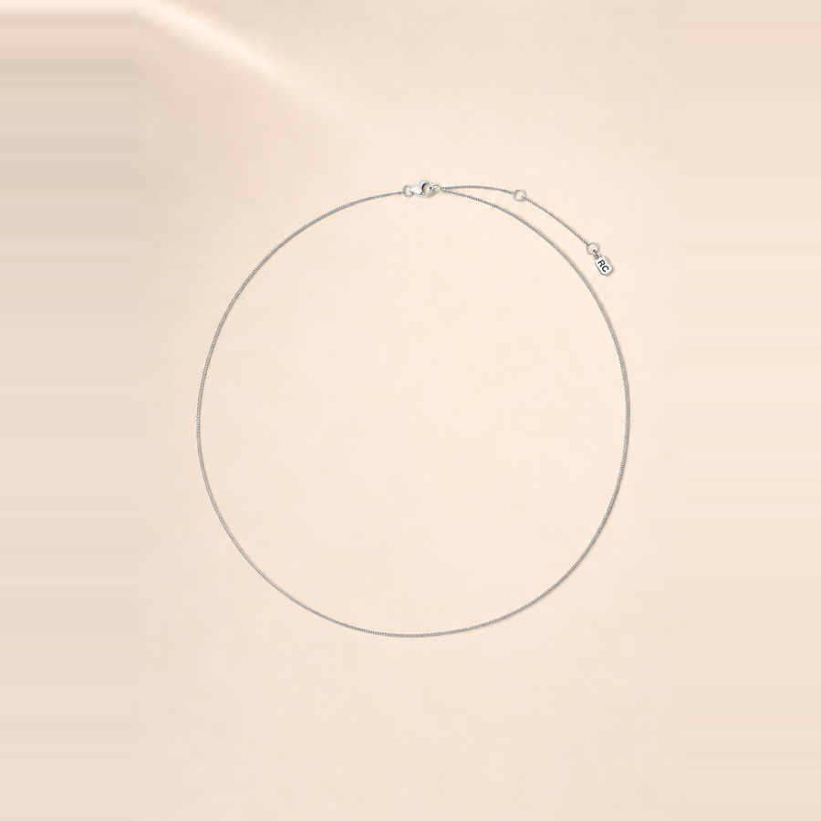 Diamond Cut Curb Chain Necklace — view 7