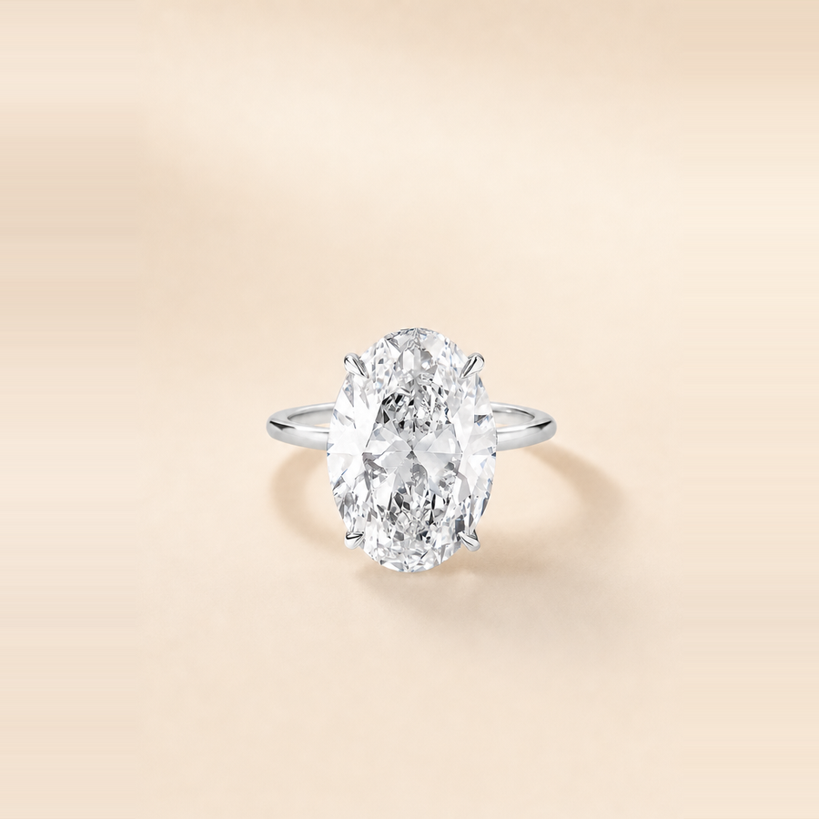 Round Solitaire Diamond with Extra Thin Band — view 8