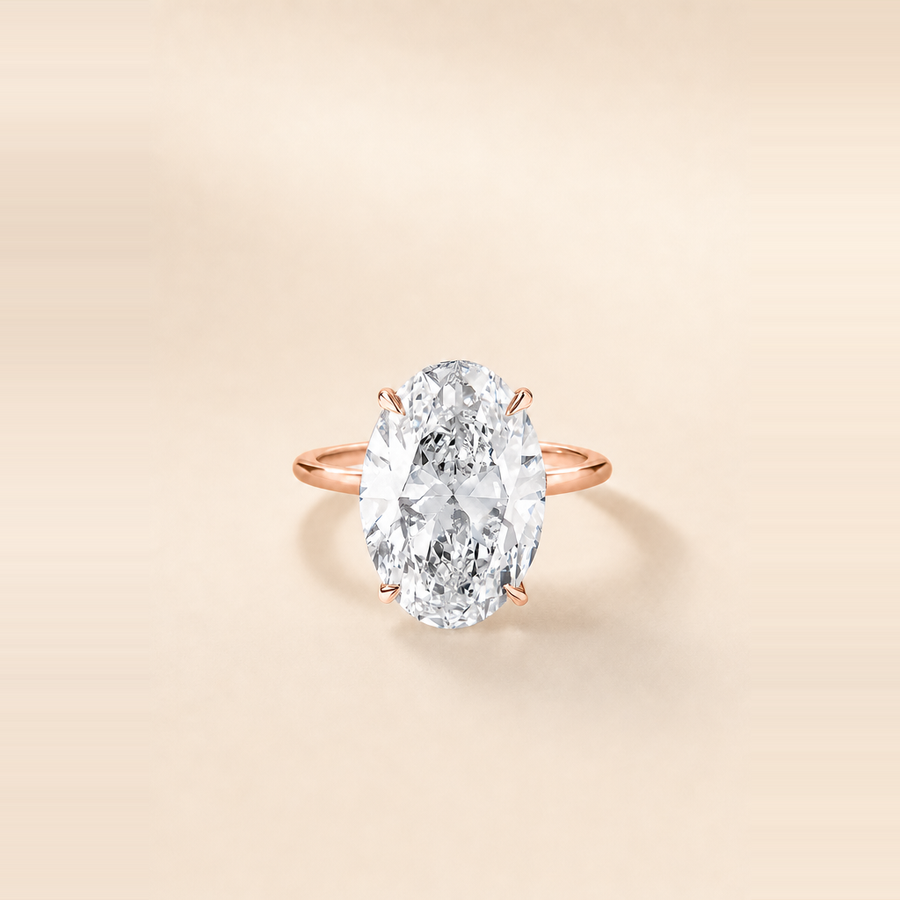 Round Solitaire Diamond with Extra Thin Band — view 7