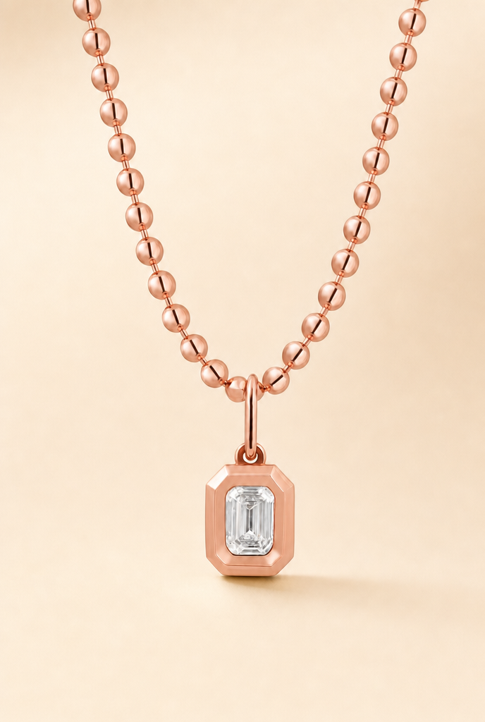Bezel Pendant Necklace — view 2