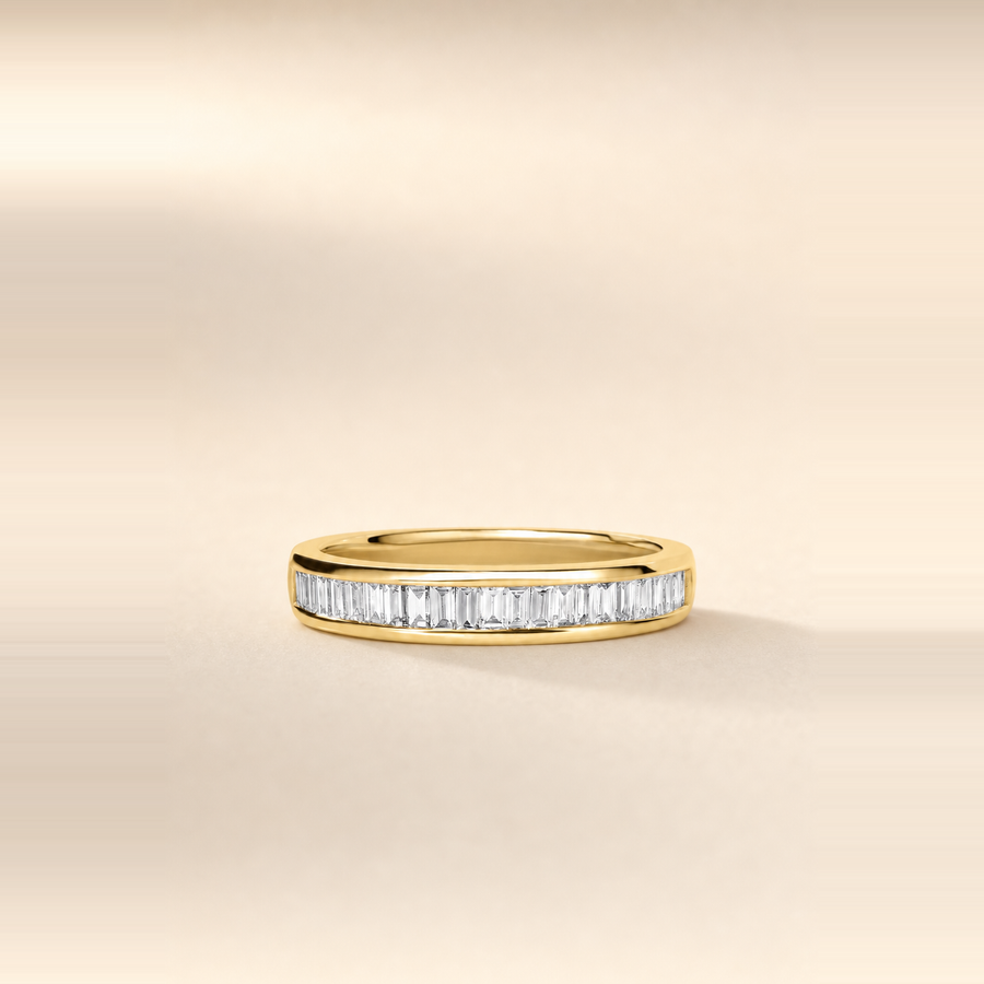 Baguette Channel Set Diamond Eternity Band — view 1