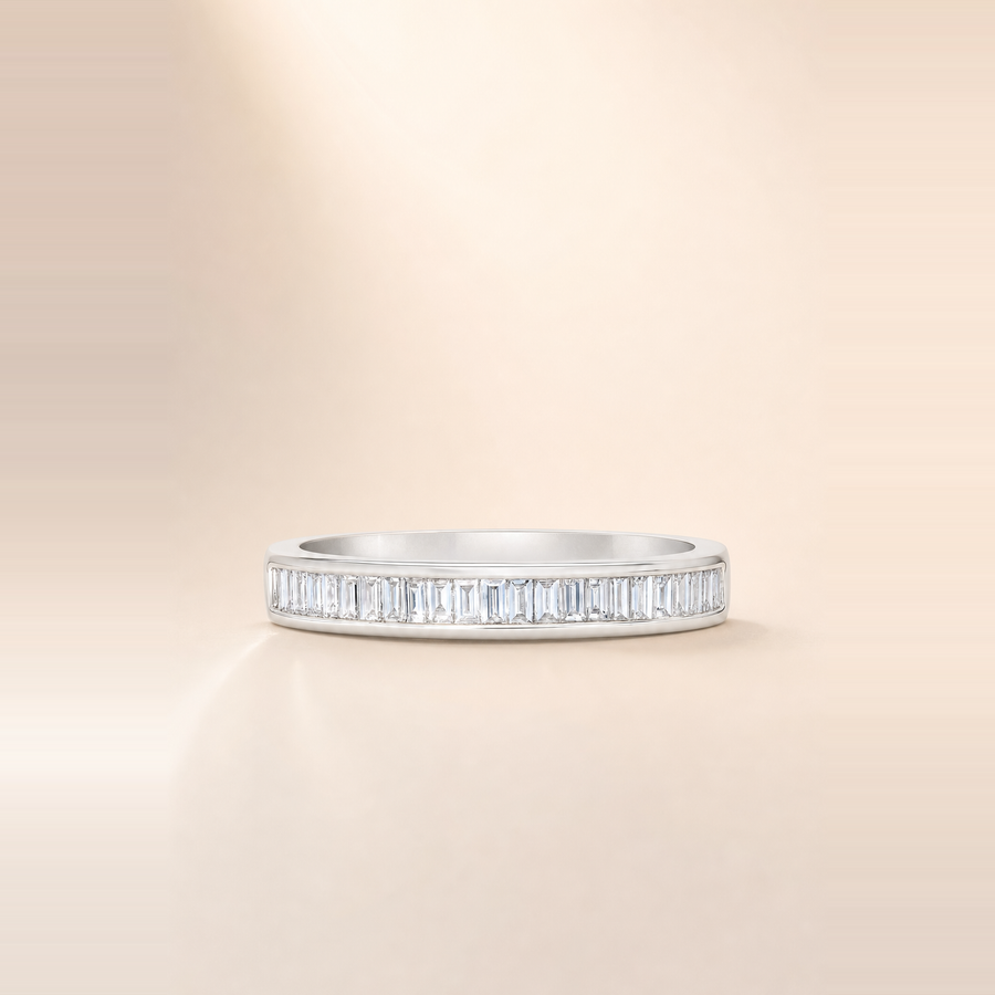 Baguette Channel Set Diamond Eternity Band — view 2