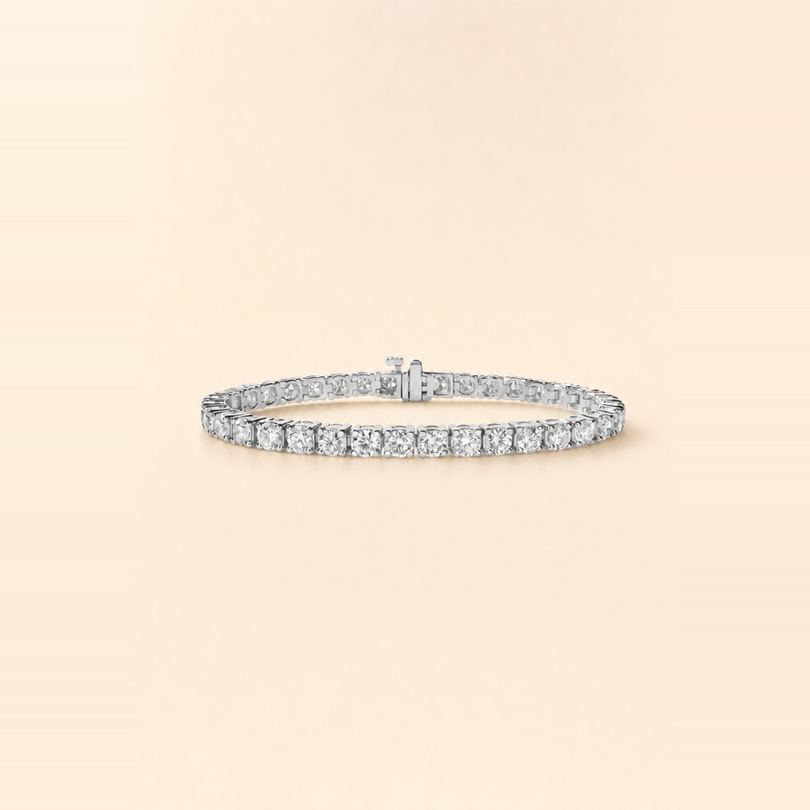 Classic Round Brilliant Tennis Bracelet — view 5