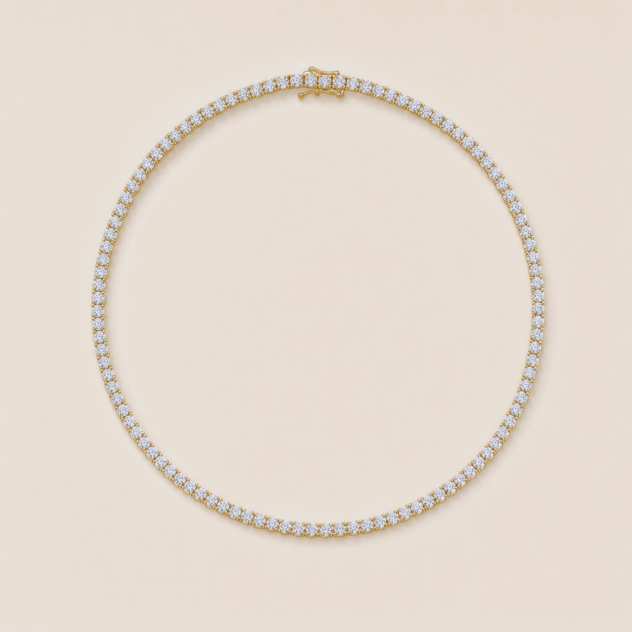 Classic Diamond Tennis Necklace — view 1