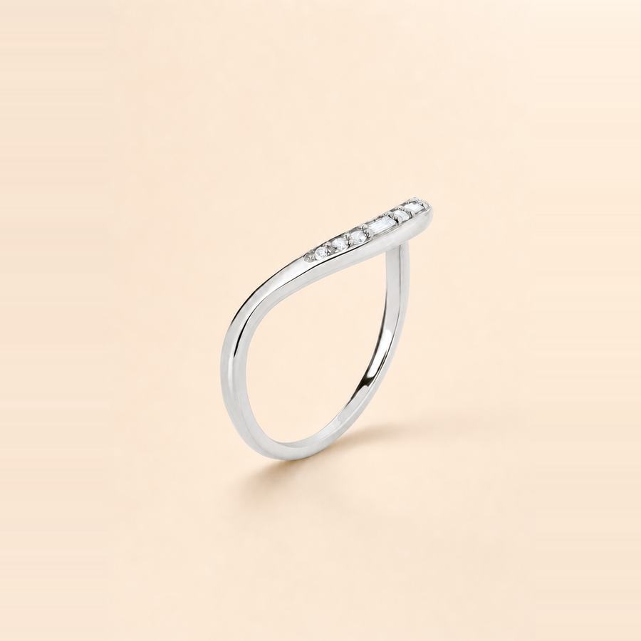 Curve Diamond Ring — view 5