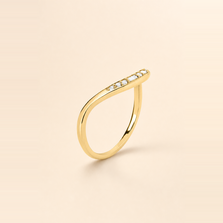 Curve Diamond Ring — view 3