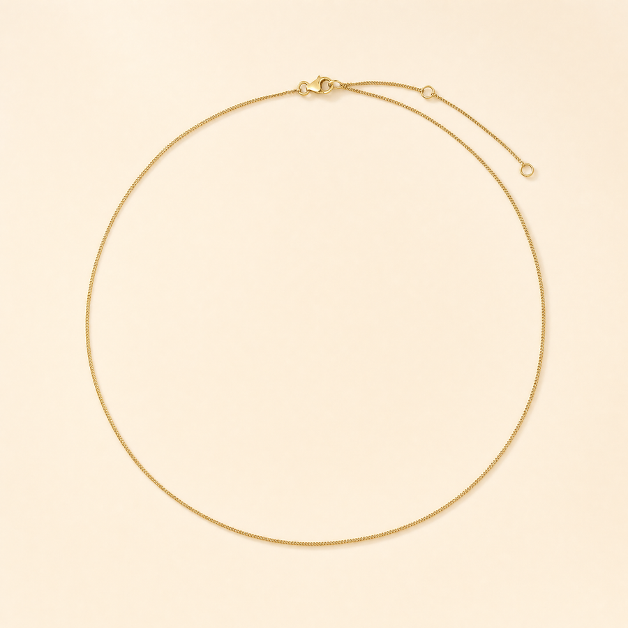 Diamond Cut Curb Chain Necklace — view 1