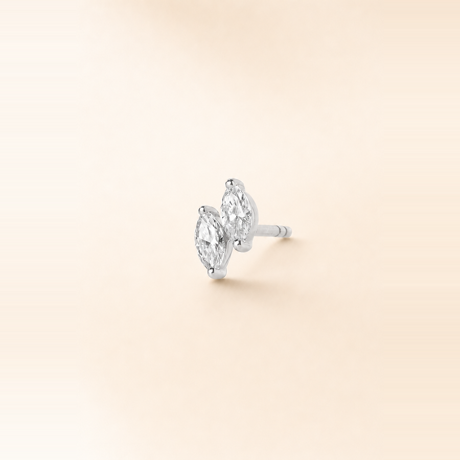 Double Marquise Diamond Studs — view 2