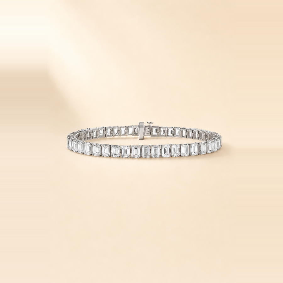Emerald Cut Tennis Bracelet — view 4