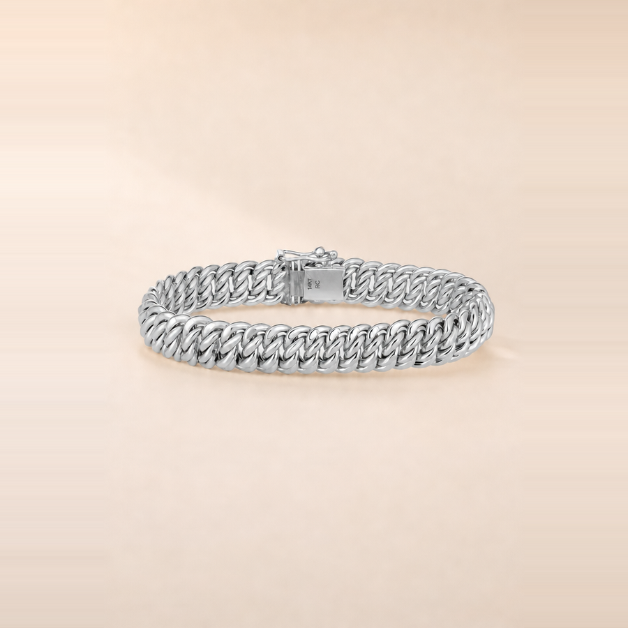 Gold Braided Chain Bracelet — view 4