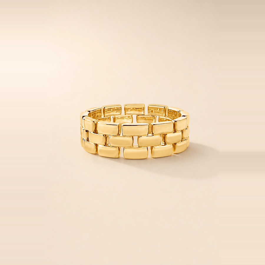 Bead-Link Chain Ring — view 1