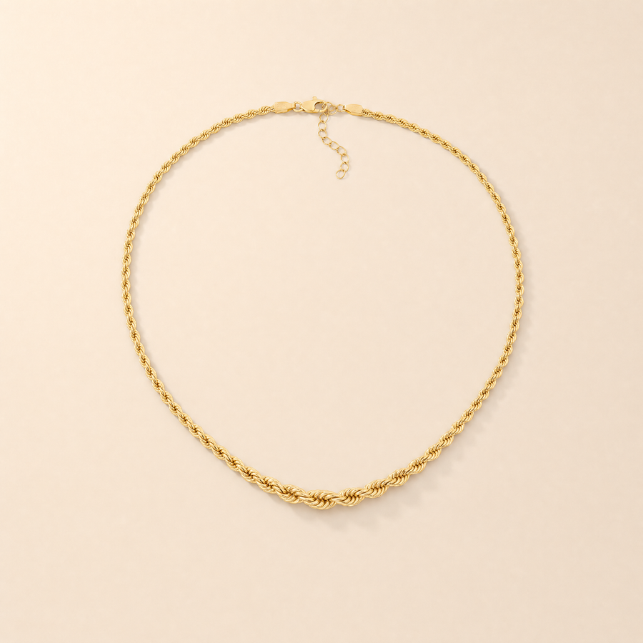 Graduated Rope Chain Necklace — view 1