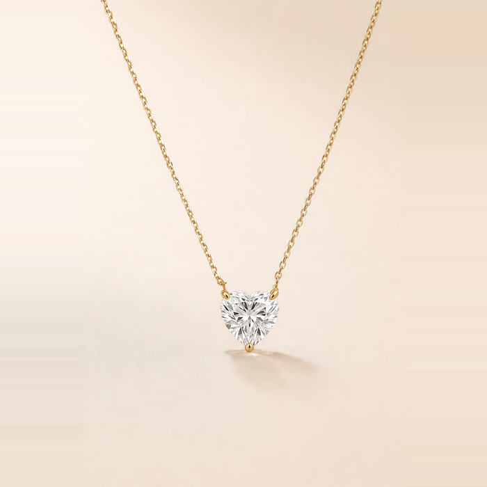 Heart Cut Solitaire Necklace