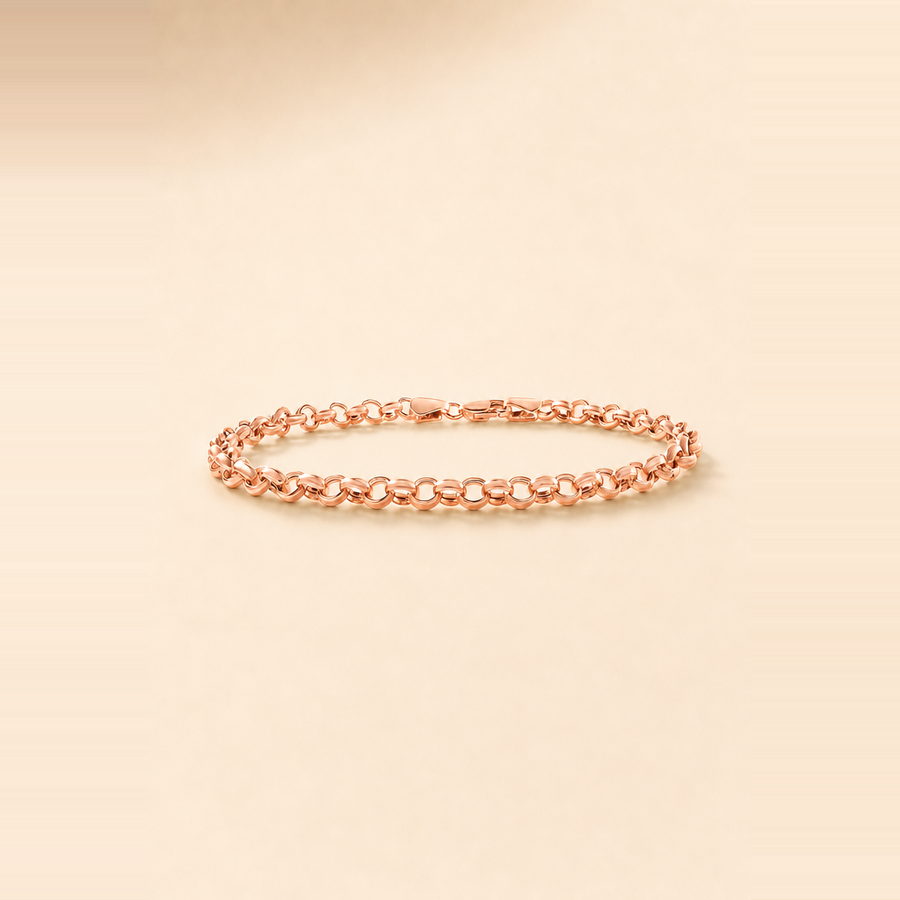 Hollow Rolo Chain Bracelet — view 4