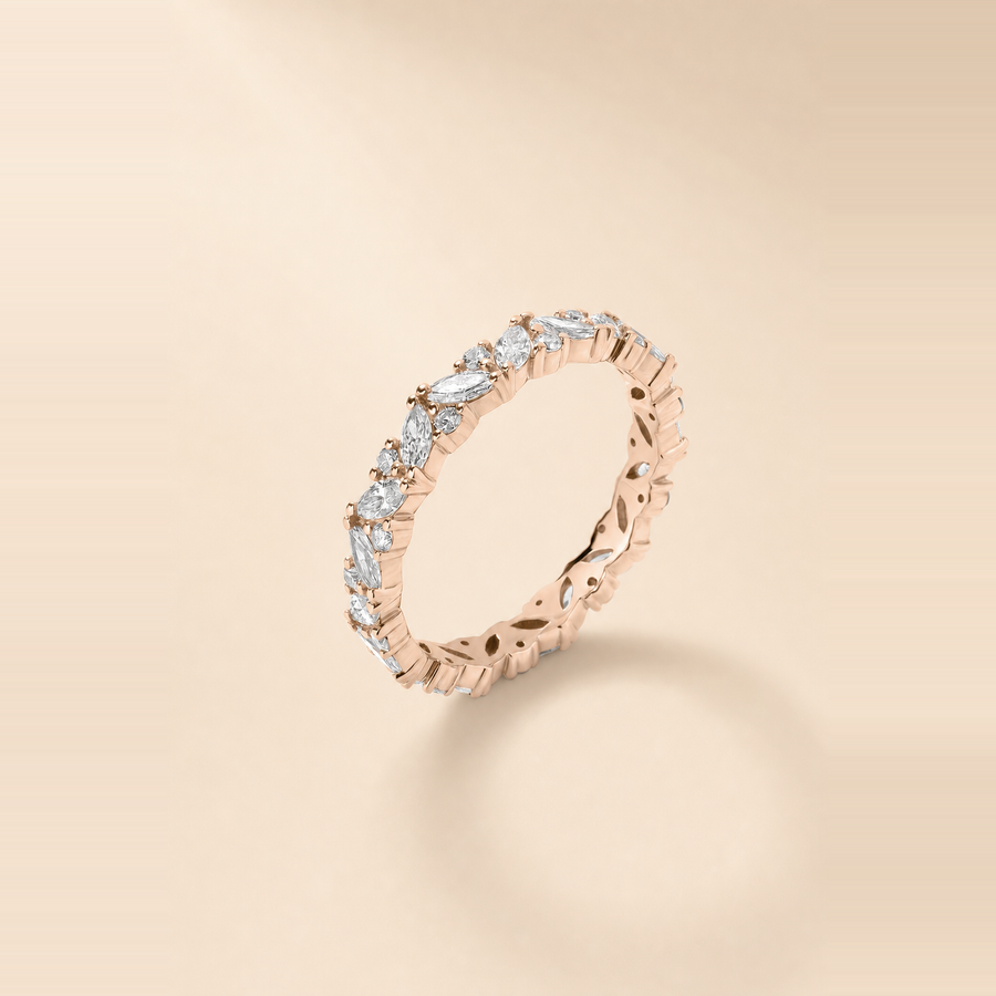 Marquise Cluster Set Diamond Eternity Band — view 8