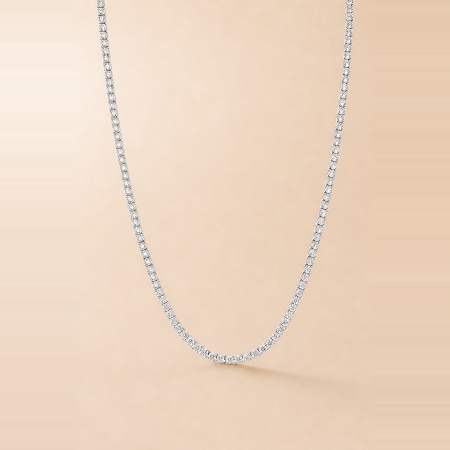 Classic Diamond Tennis Necklace — view 6