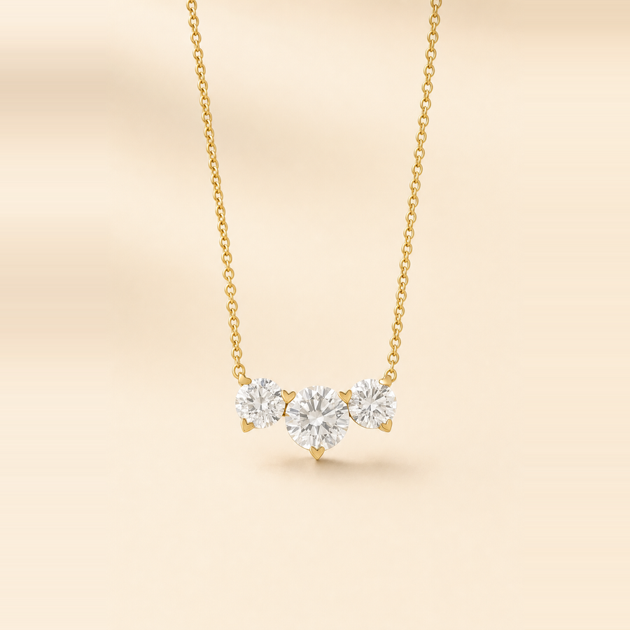 Diamond Cluster Pendant Necklace — view 1