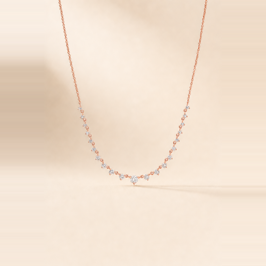 Graduated Diamond Necklace — view 4
