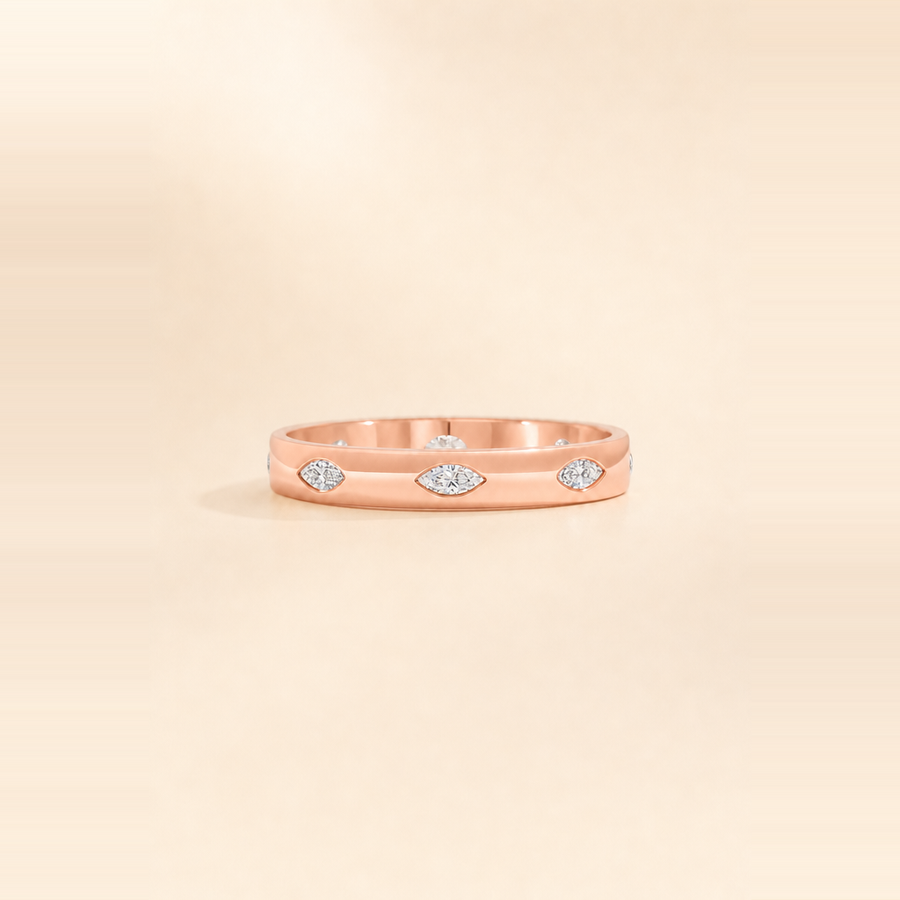 Diamond Inlay Eternity Band — view 10