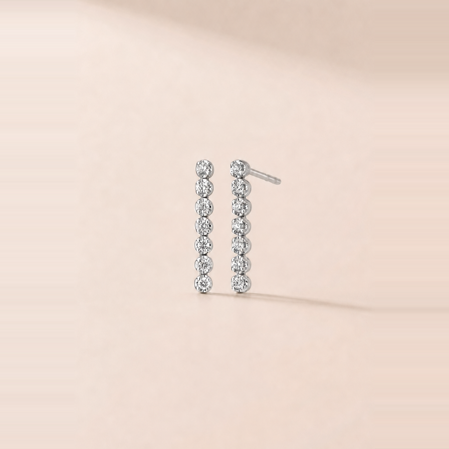 Mini Tennis Drop Earrings — view 7