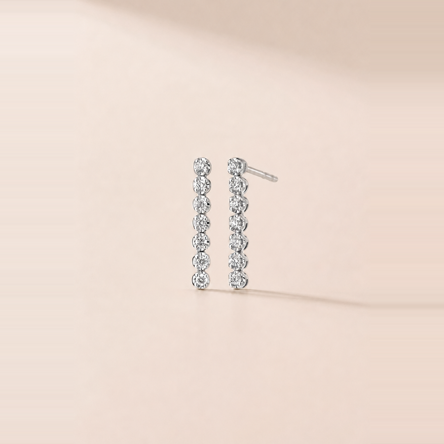 Mini Tennis Drop Earrings — view 2