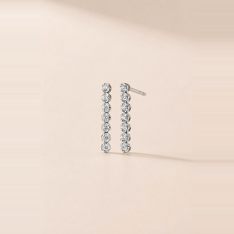 Mini Tennis Drop Earrings — view 4
