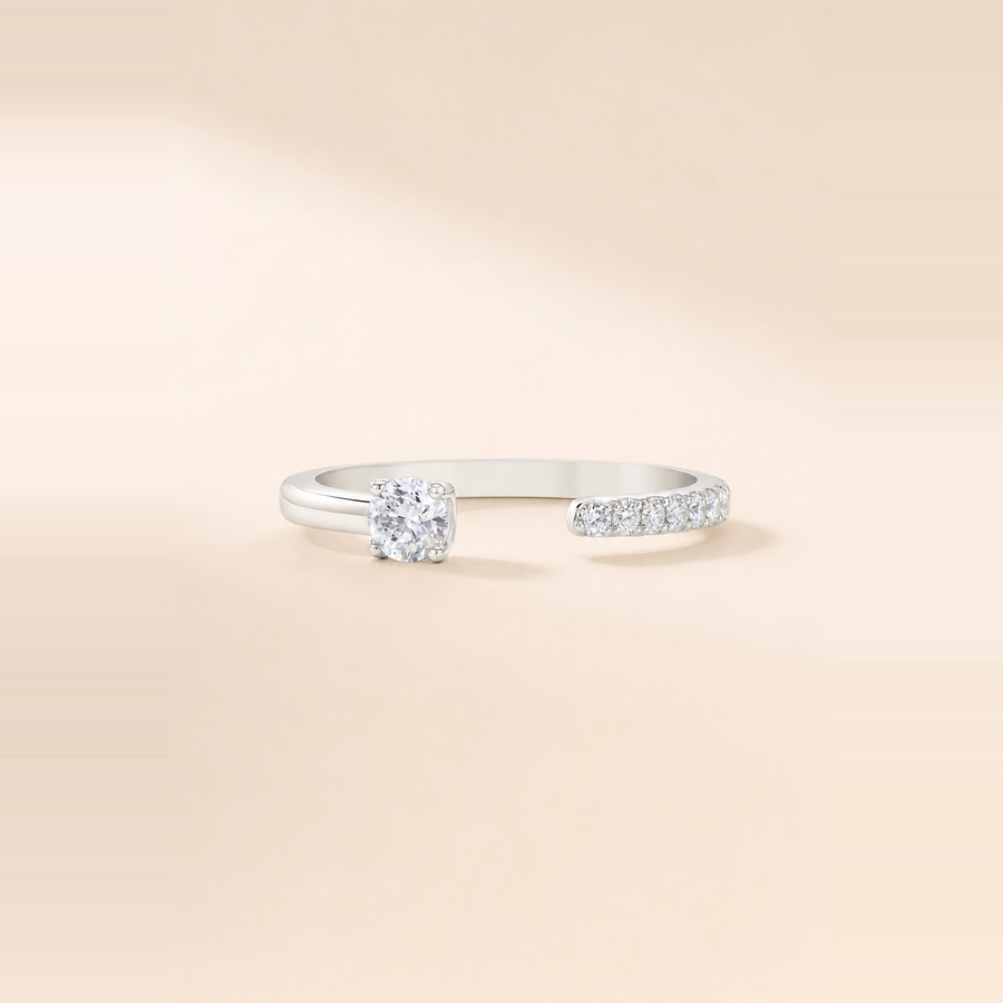 Open Round Diamond Band — view 5