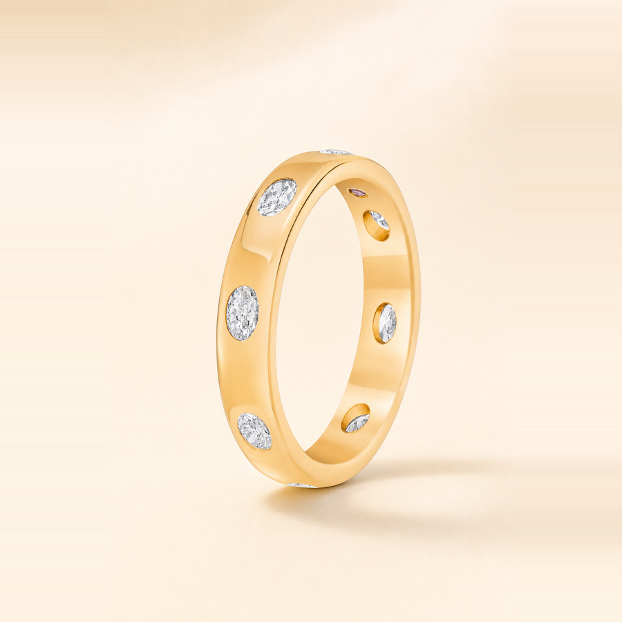 Diamond Inlay Eternity Band — view 5