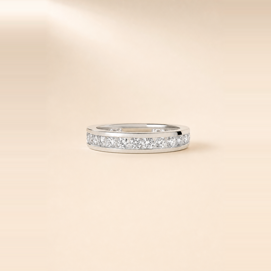 Round Channel Set Eternity Band — view 7