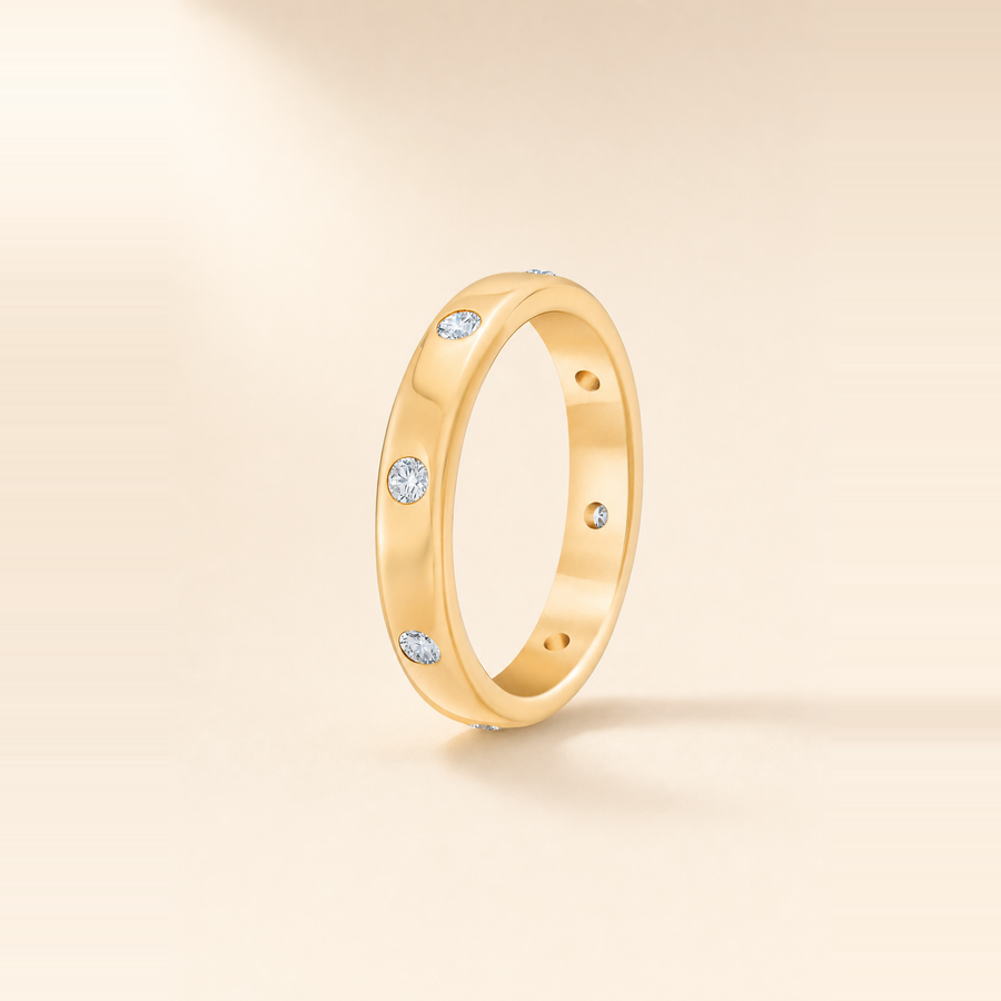 Diamond Inlay Eternity Band — view 6