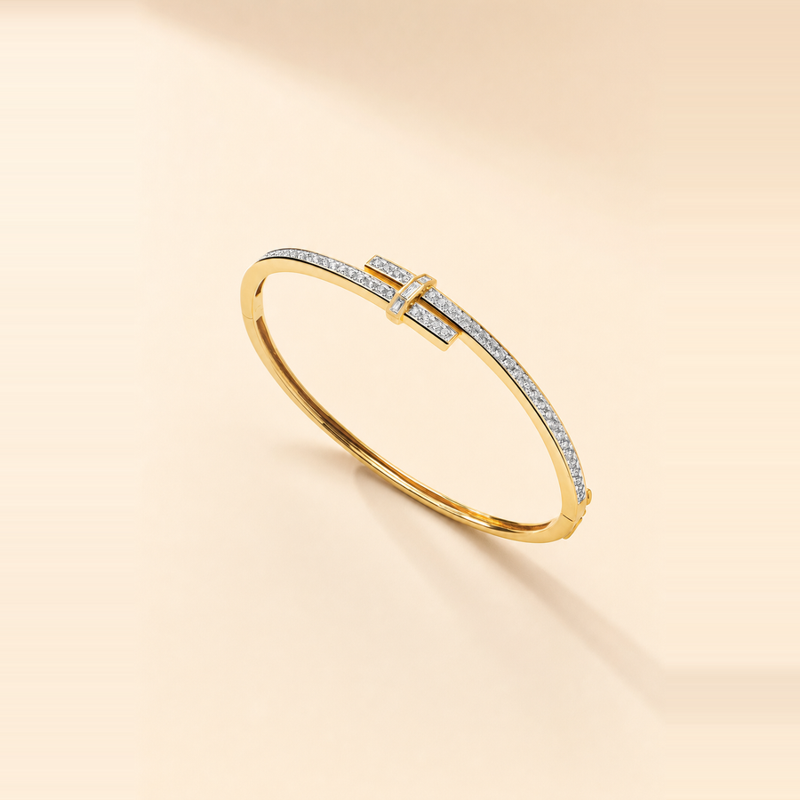 Diamond Interlock Bangle — view 3