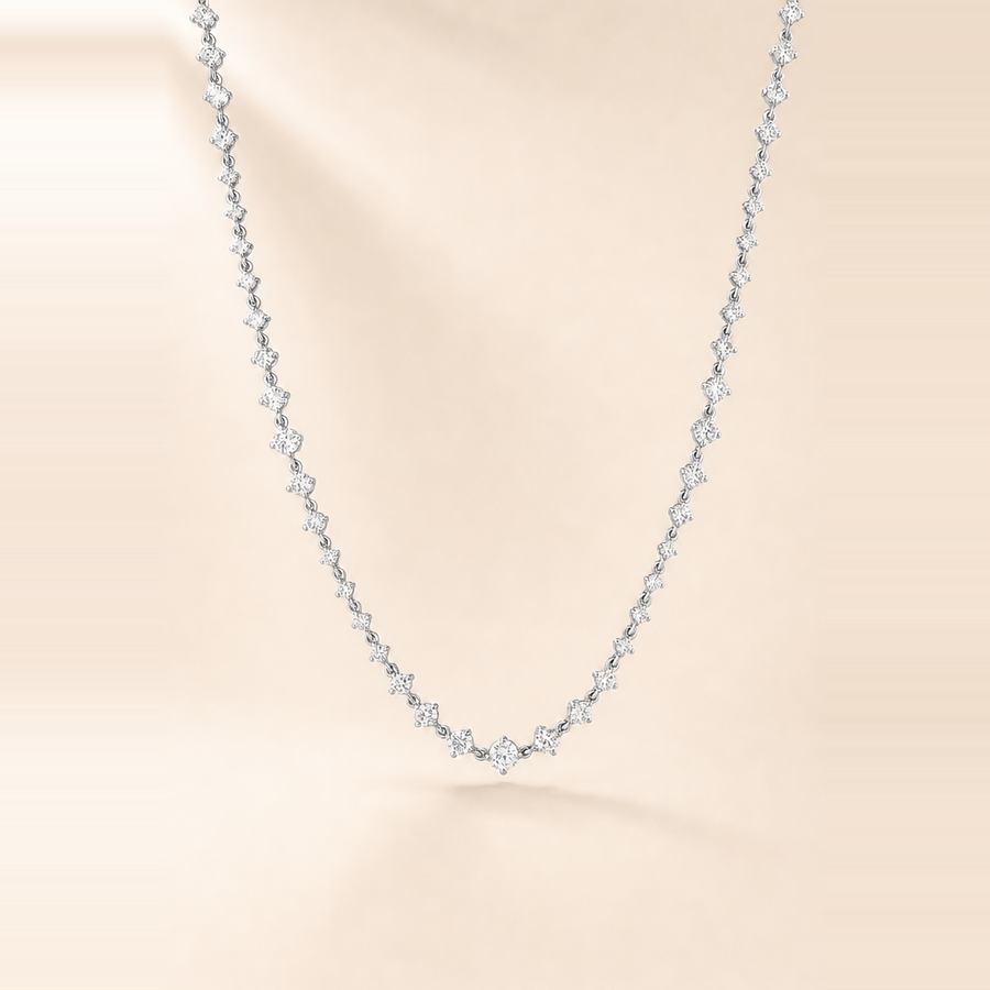 Starlight Diamond Tennis Necklace — view 4