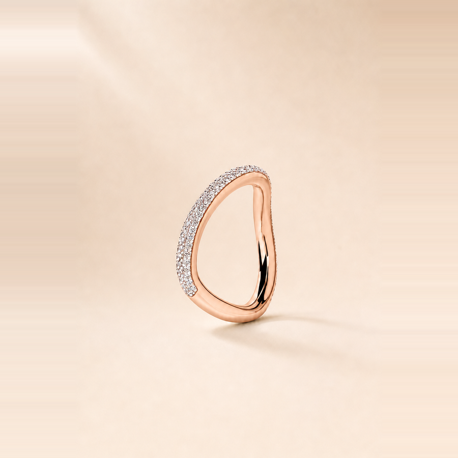 Pavé Wave Wedding Band — view 10