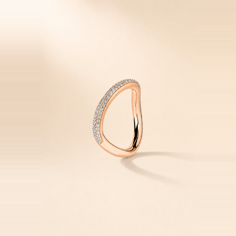 Pavé Wave Wedding Band — view 8