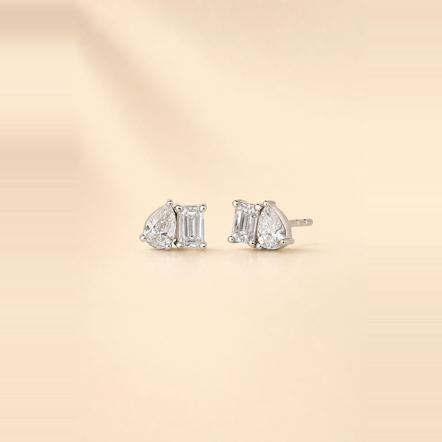 Toi et Moi Diamond Studs — view 1
