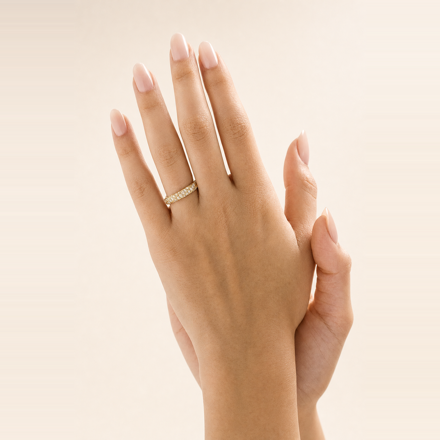 Rope Diamond Band — view 3