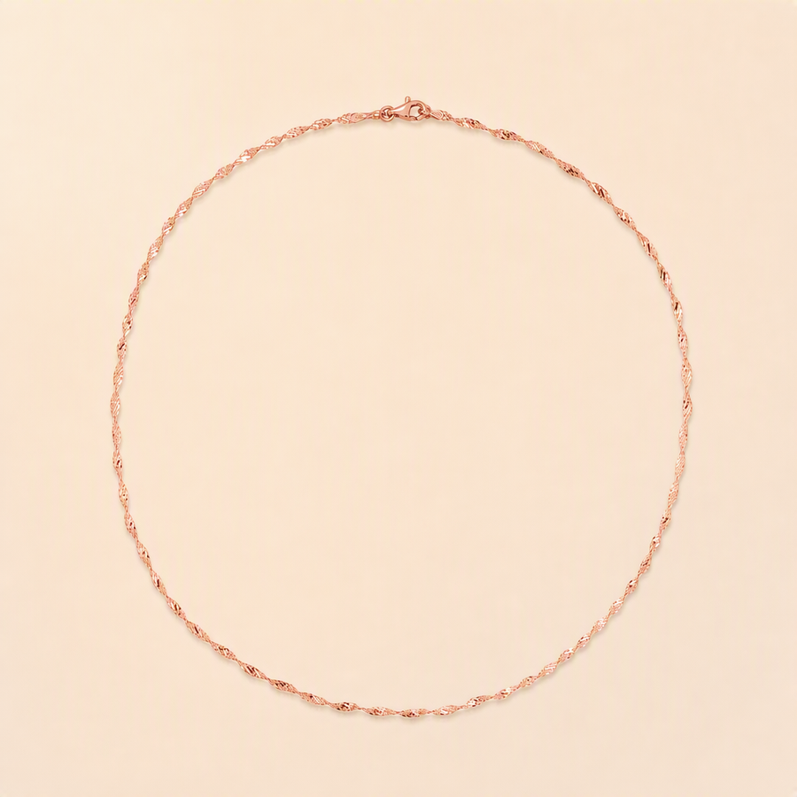 Twisted Dorica Chain Necklace — view 3