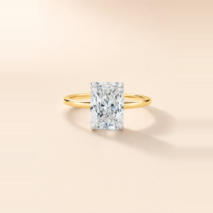 Radiant Solitaire Diamond with Extra Thin Band