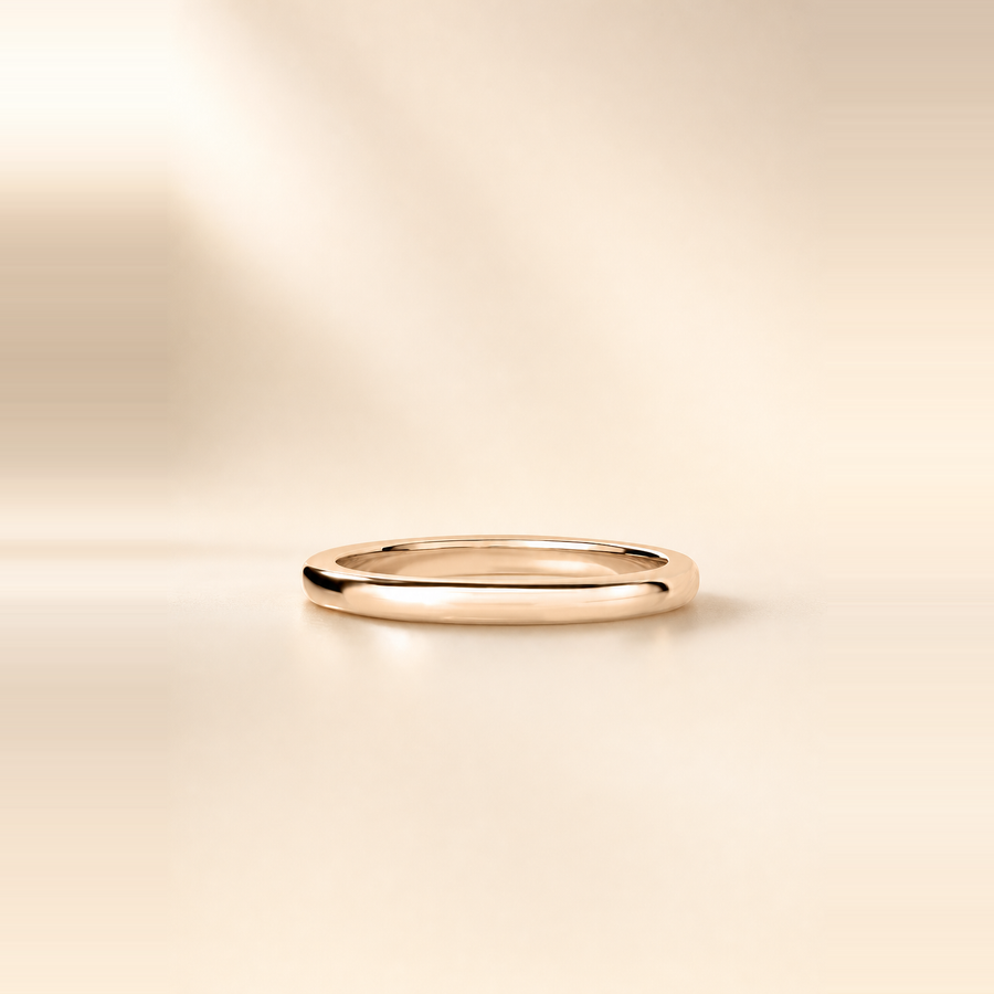 2mm Classic Gold Band &mdash; view 6