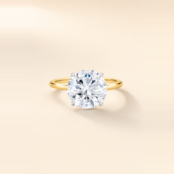 Round Brilliant Solitaire Diamond with Extra-Thin Band