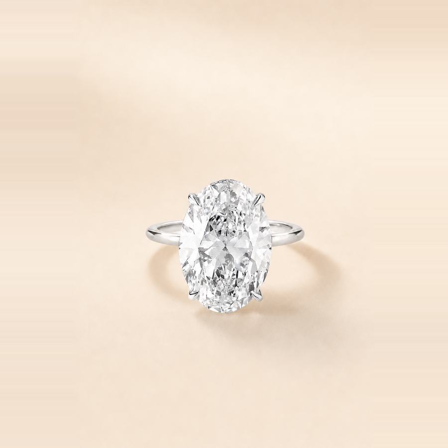 Round Solitaire Diamond with Extra Thin Band &mdash; view 6