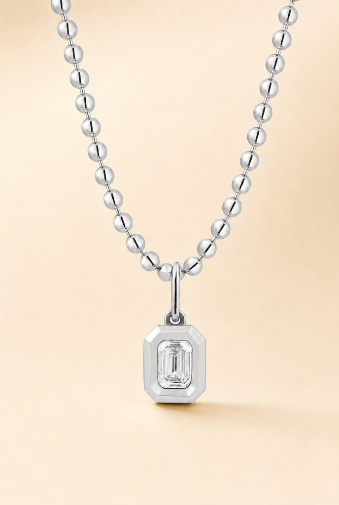 Bezel Pendant Necklace &mdash; view 1