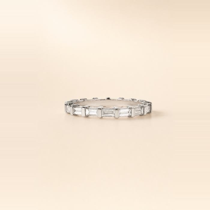 Baguette Bar-Set Diamond Eternity Band