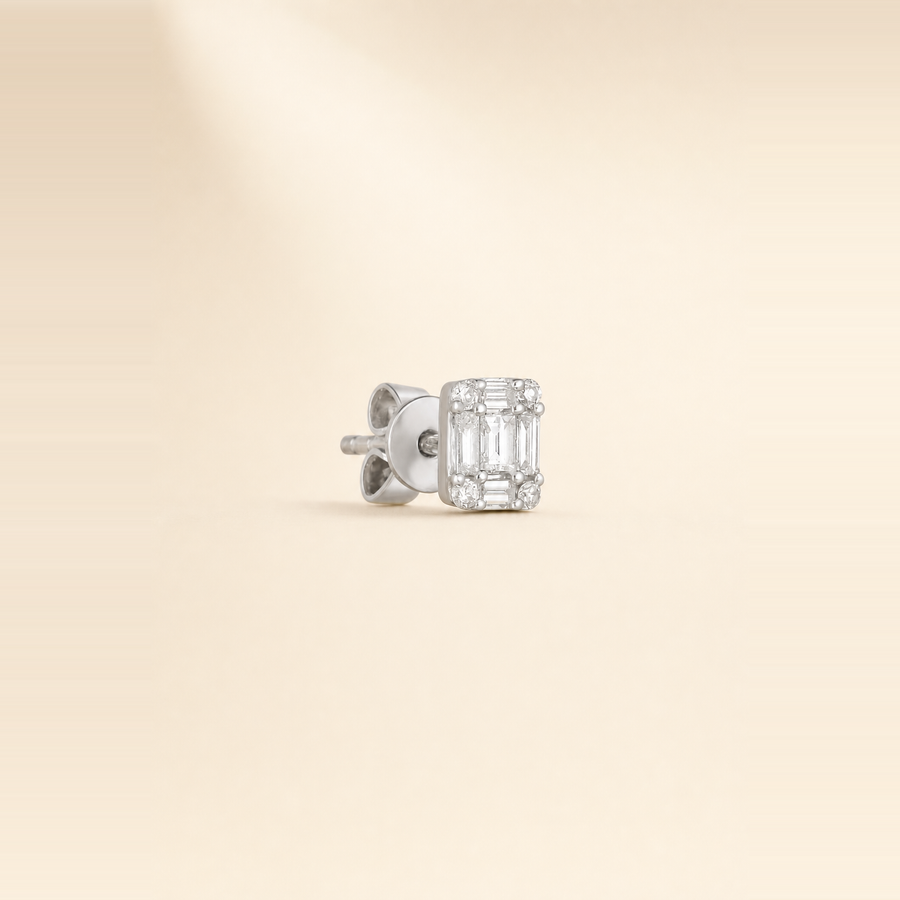 Petite Emerald Illusion Studs &mdash; view 2