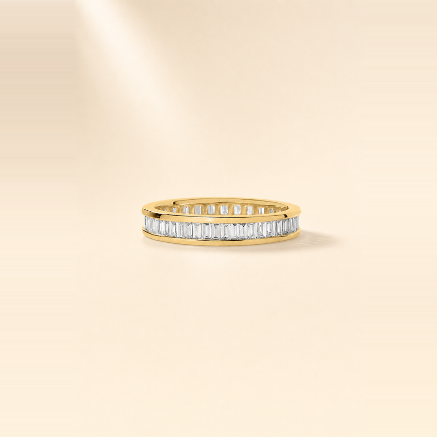 Baguette Channel Set Diamond Eternity Band &mdash; view 3