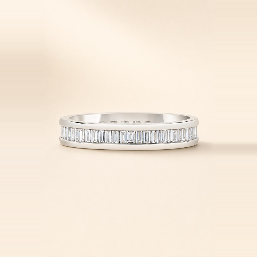 Baguette Channel Set Diamond Eternity Band &mdash; view 8
