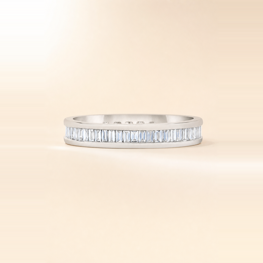 Baguette Channel Set Diamond Eternity Band &mdash; view 10